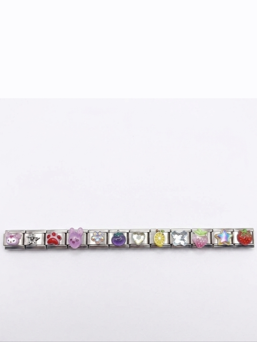 ✨ NEW Kawaii Italian Charm Bracelet | Y2K Stainless Steel 9mm Hello Kity Fruit